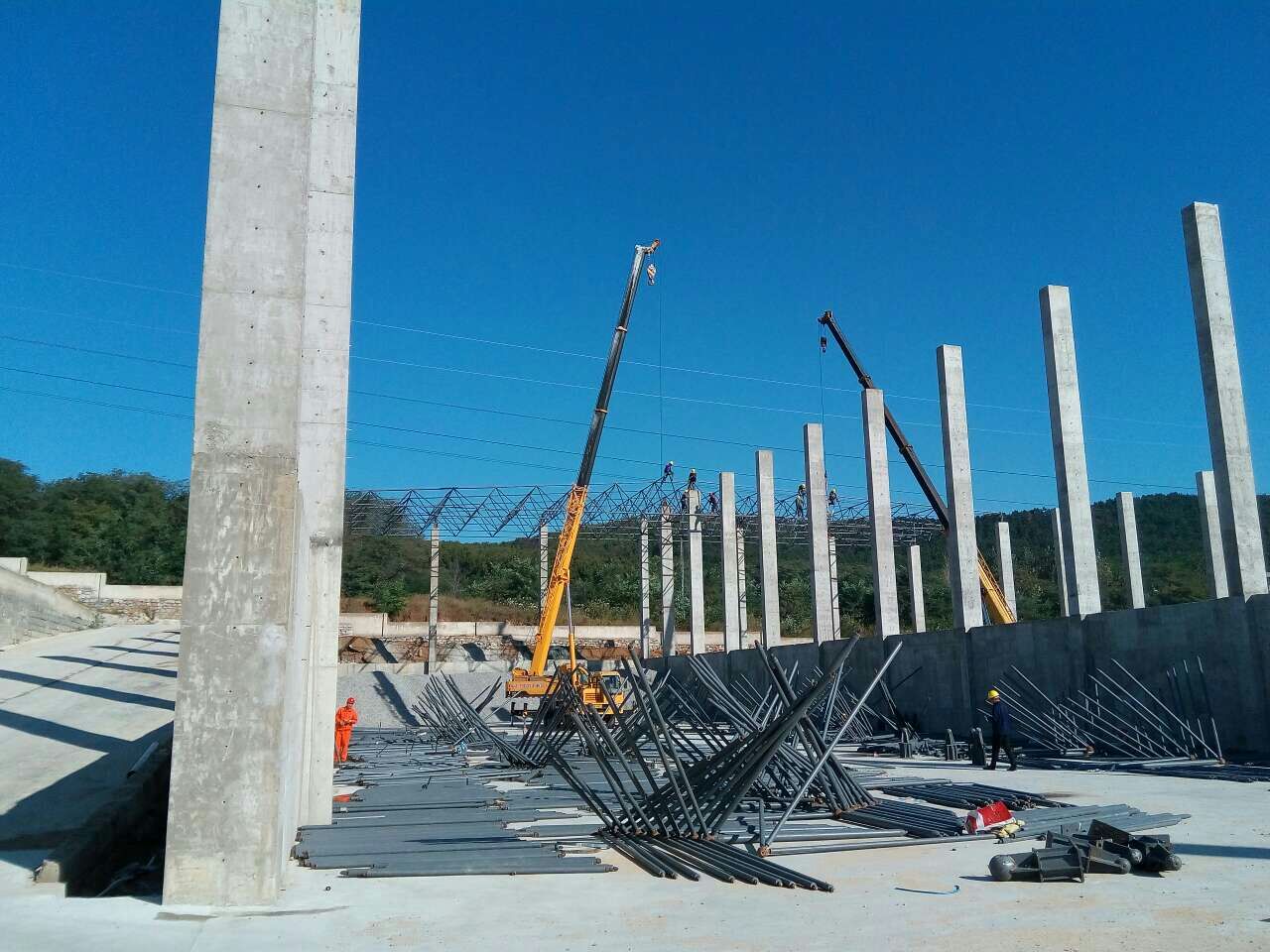 宜兴威海搅拌站网架